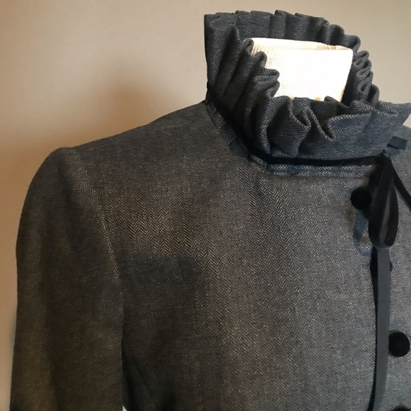 SOLD.Red Valentino pleated collar Jacket Blazer m - Picture 6 of 8